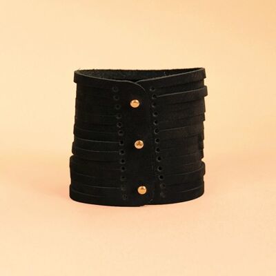 leather bracelet BIO black