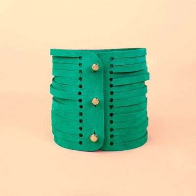 leather bracelet BIO green
