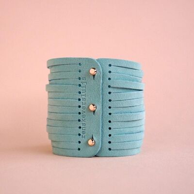 bracelet cuir menthe