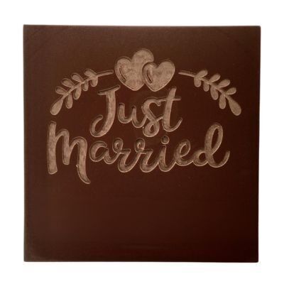 The crunchy cards | Engraved chocolate WEDDING | JUST MARRIED VERSION | Milk or dark chocolate bar | Personalized chocolate without coloring | Gift card