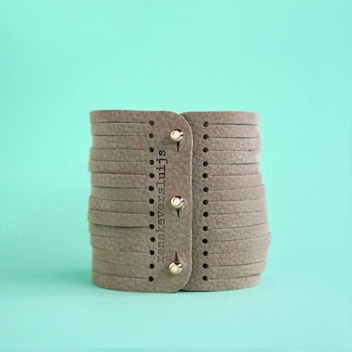 leather bracelet taupe
