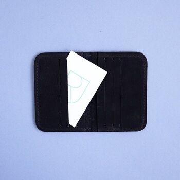 porte-cartes en cuir BIO noir