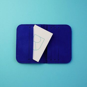 porte-cartes en cuir BIO cobalt