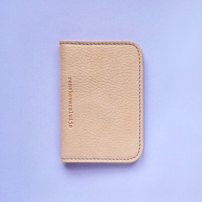 leather card sleeve nude