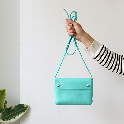 Lederhandtasche BIO Mint Anilin