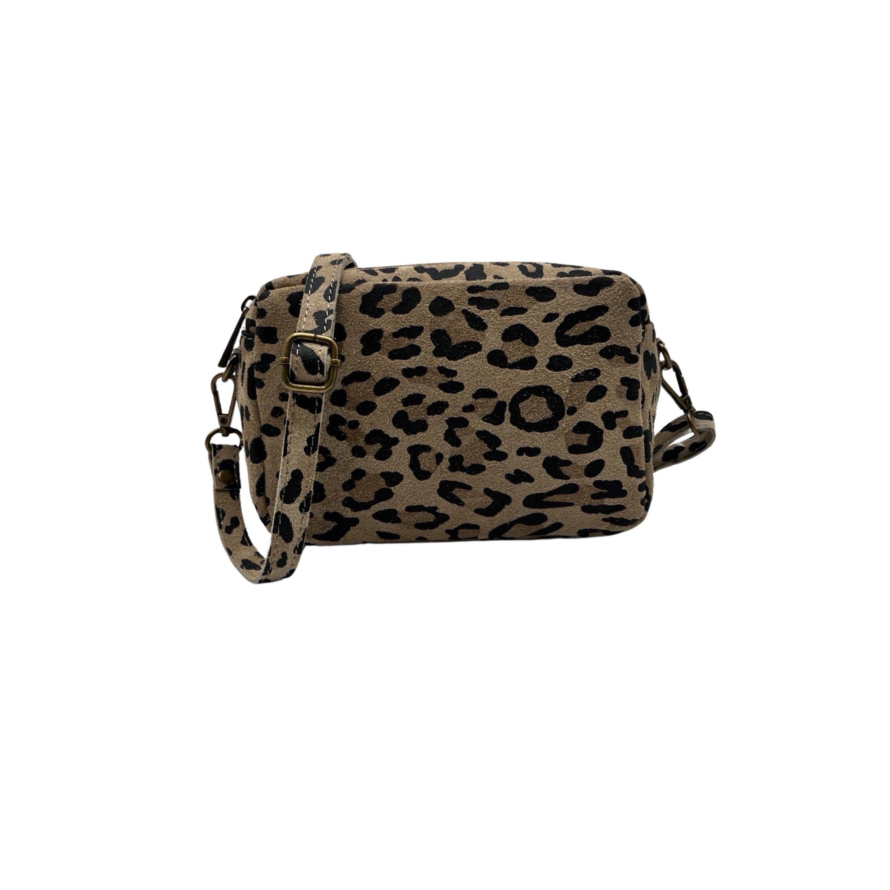 BORSA MARTA IN PELLE LEOPARDATA CON 2 CHIUSURE