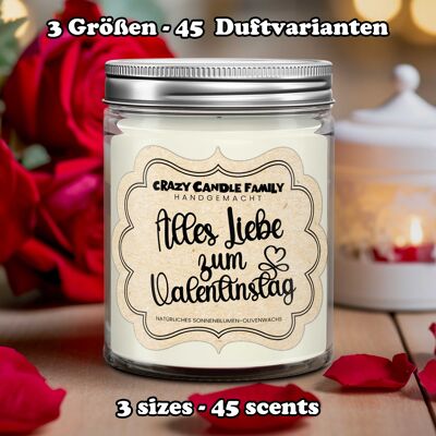 Joyeuse Saint-Valentin - Bougie personnalisée de la Saint-Valentin Cadeau de la Saint-Valentin pour elle Cadeau pour les cadeaux de la Saint-Valentin pour la femme