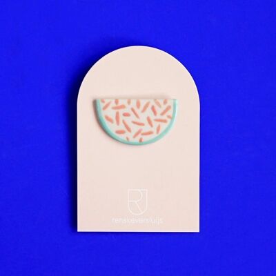 broche en porcelaine Melon