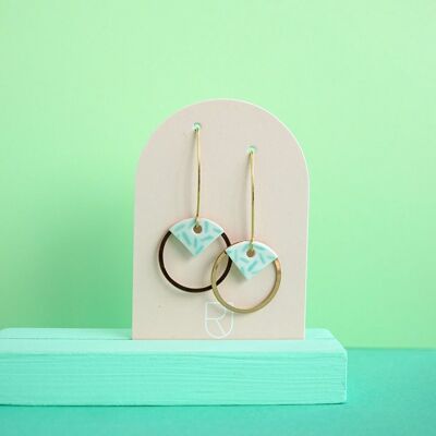 boucles d'oreilles en porcelaine Cercle 2