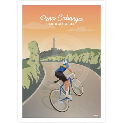 Feuille 30x40cm Cyclisme à Peña Cabarga