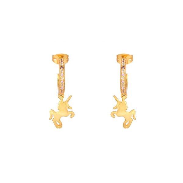 Weiße und hellrosa Merry-Go-Round-Creolen