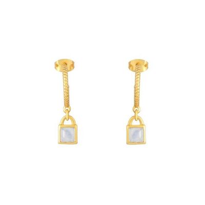 Pendientes Aros Kiri Piedra lunar