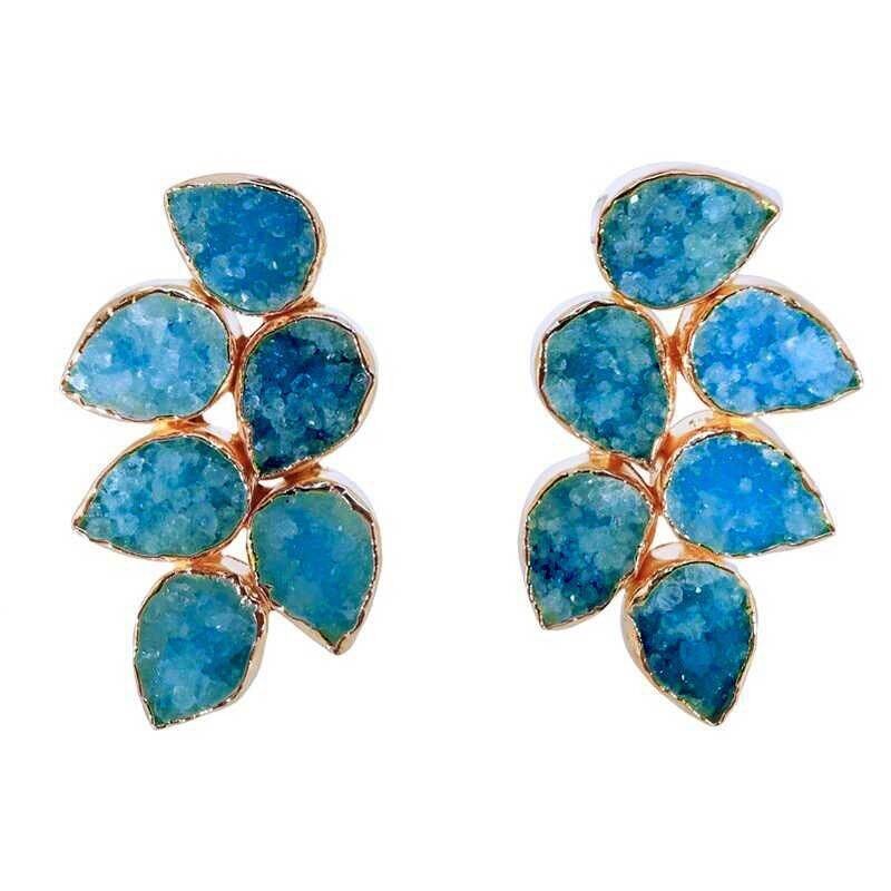 Türkisfarbene tropische Ohrringe