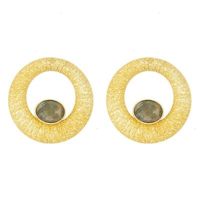 Boucles d'oreilles Yugen en labradorite