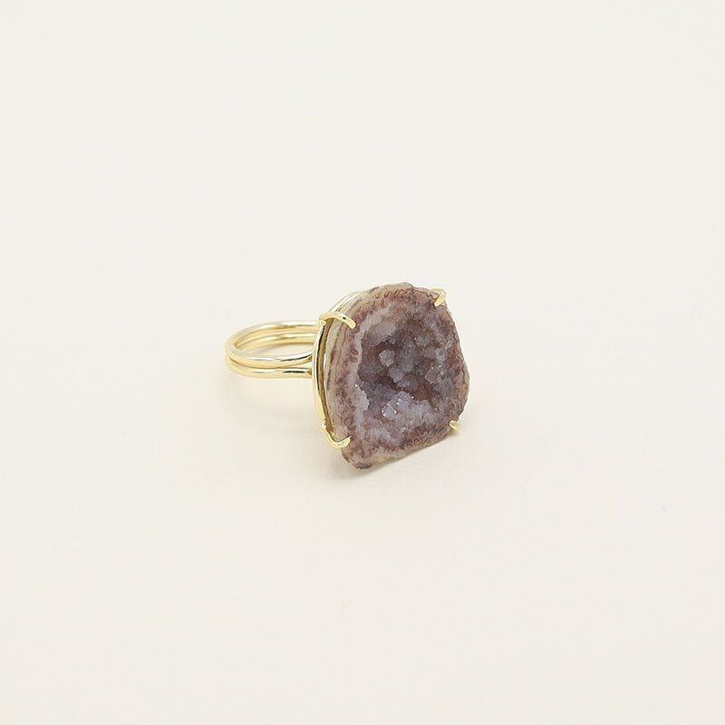 Anello geode marrone