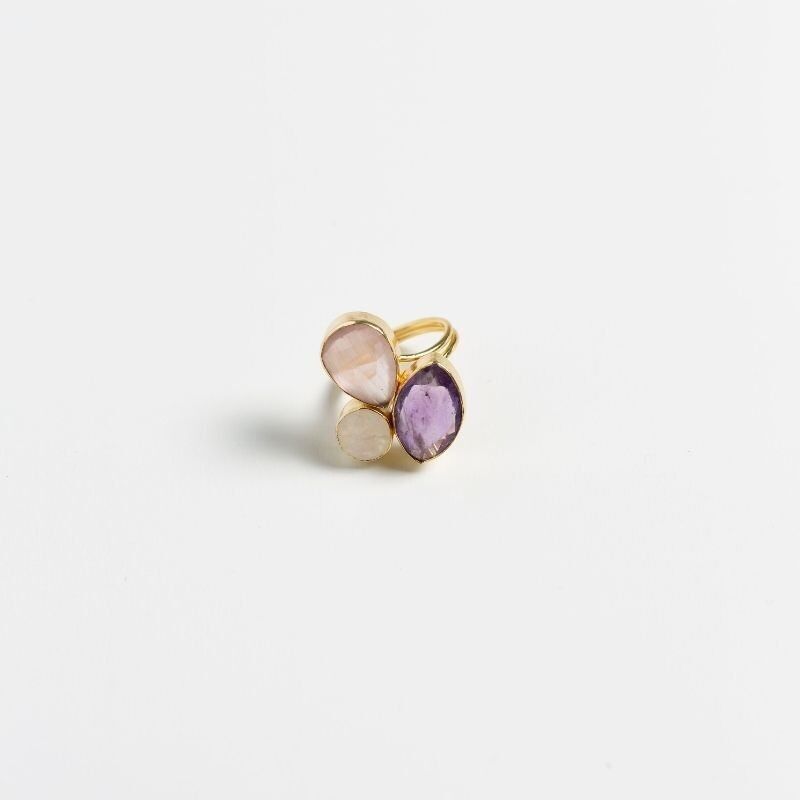 Anello Greas rosa chiaro e viola