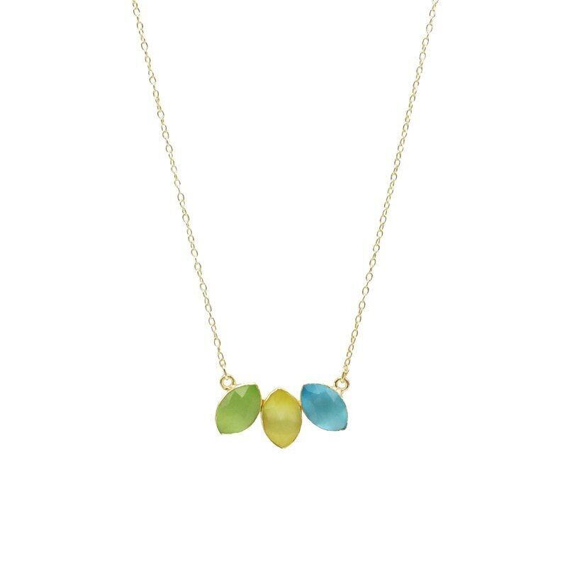 Pendente Ziba Verde, Giallo e Turchese