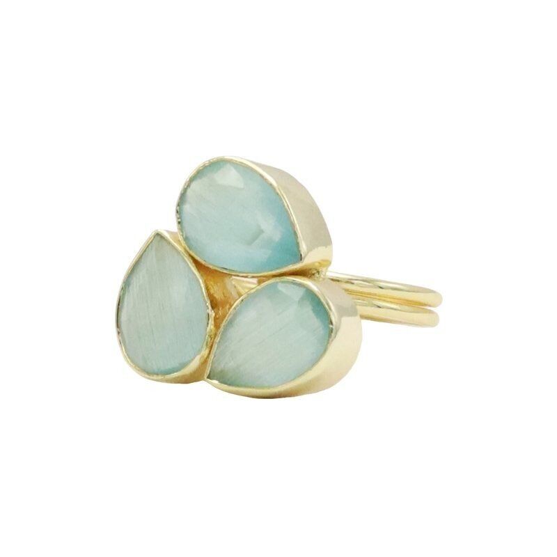 Anello Platone blu acqua