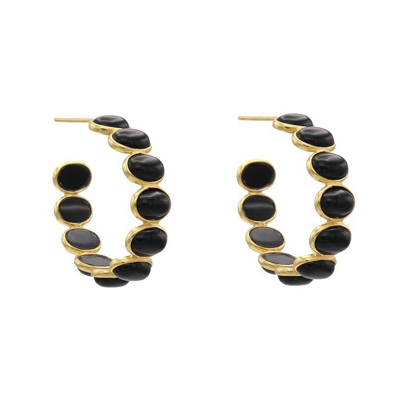 Orecchini a cerchi neri Reifen