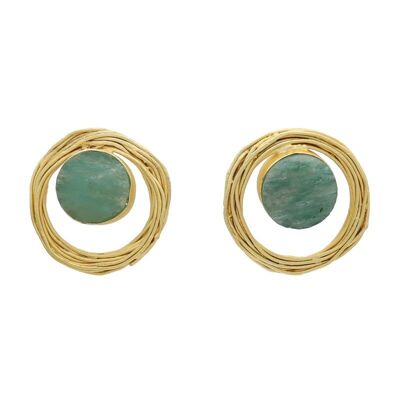 Boucles d'oreilles amazonite vert d'eau Eileen