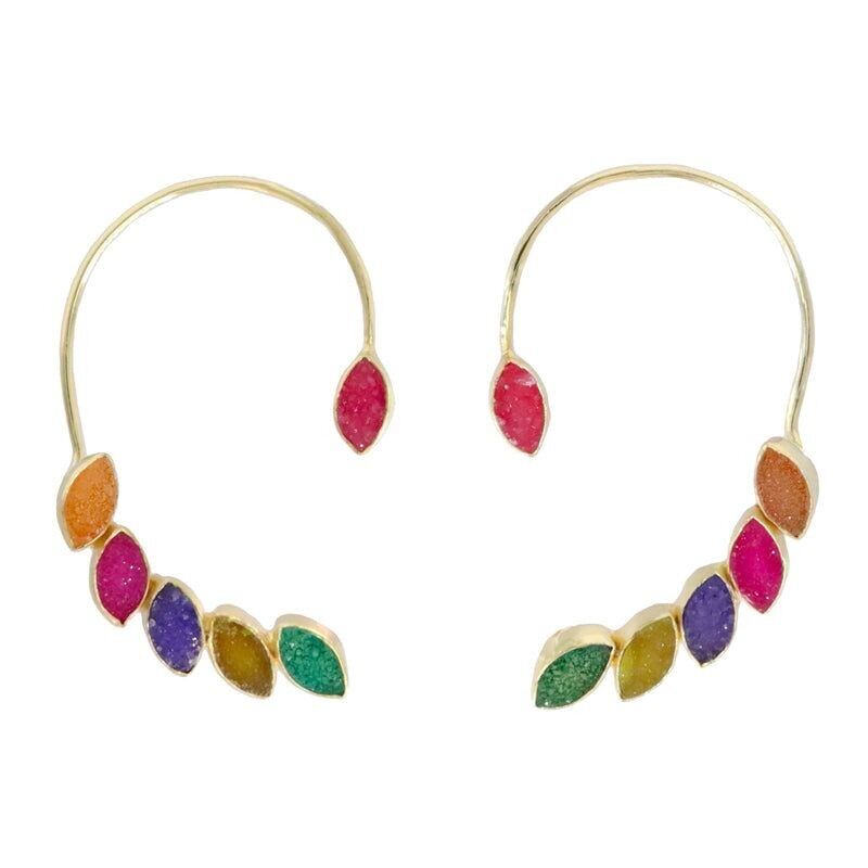 Orecchini Earcuff Multicolor Summer Druzy Comet