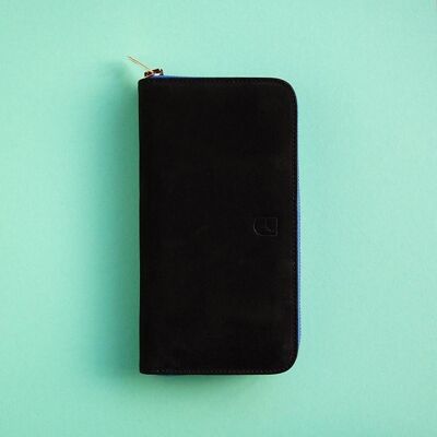 spacious leather wallet BIO black