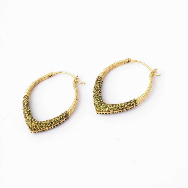 Jolie Ed. Hoop EarringsLimited Green