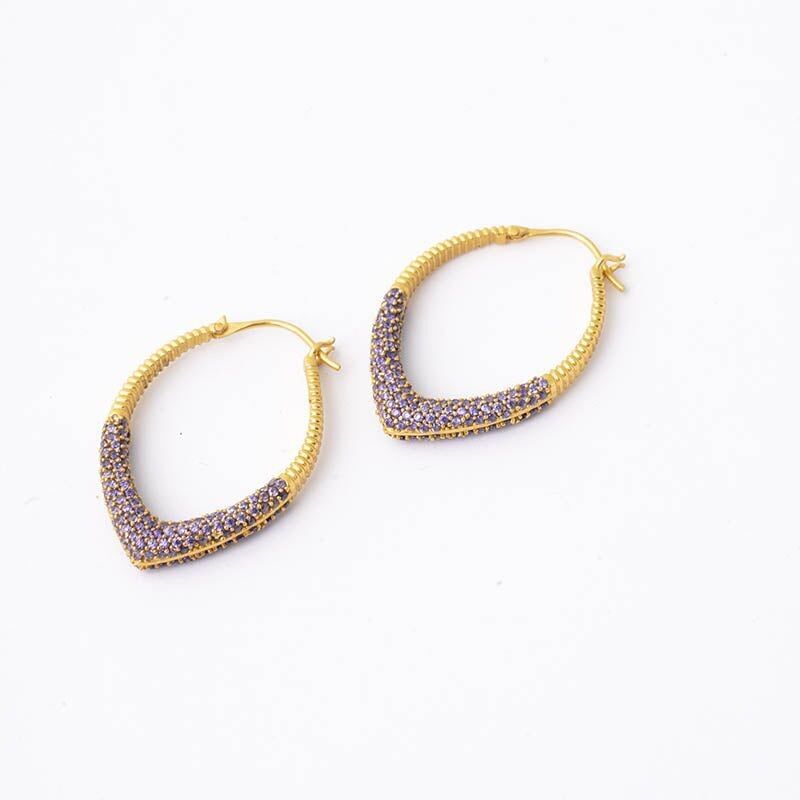 Orecchini a cerchio Jolie Ed. Viola limitato