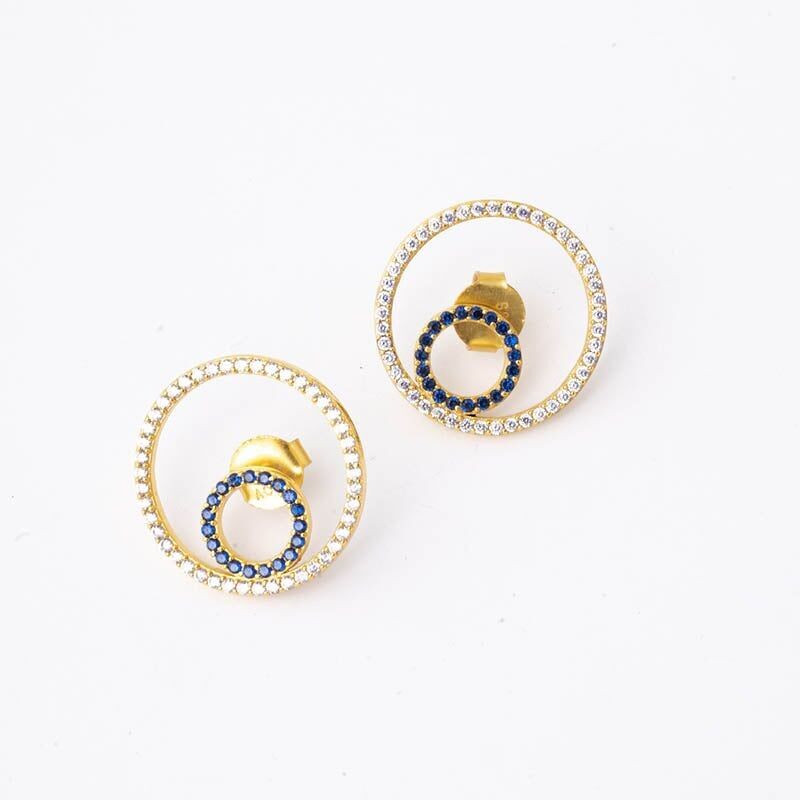 Zukor Ed Ohrringe. Limitiert in Blau und Weiß