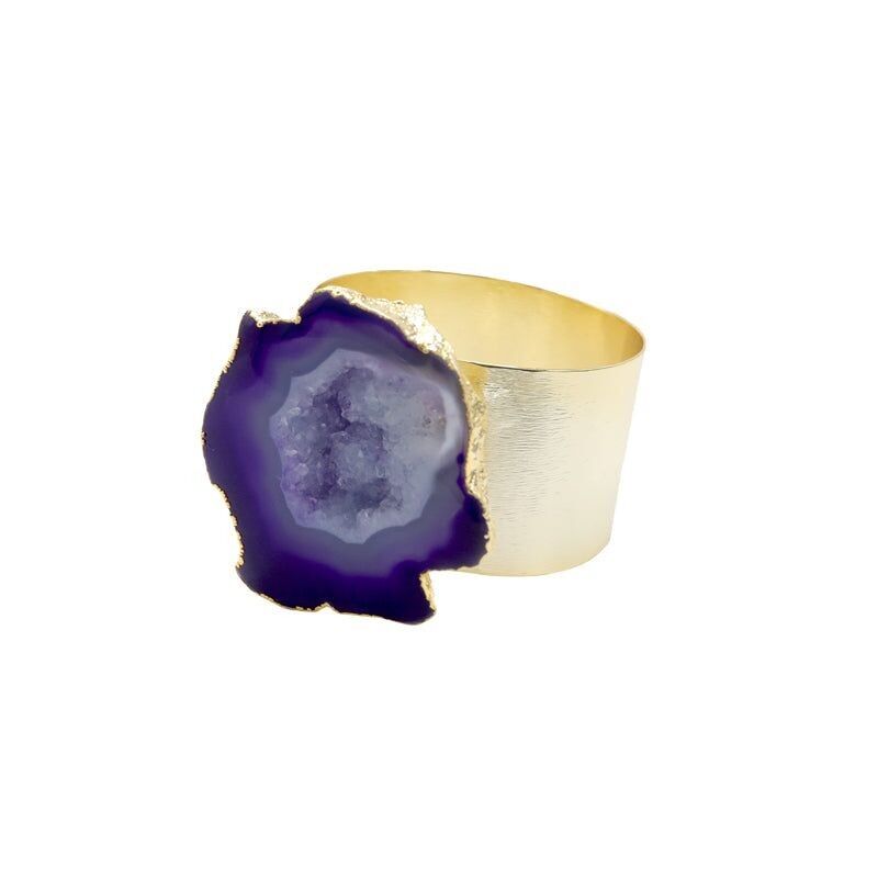 Loira Geode Lila Serviettenhalter