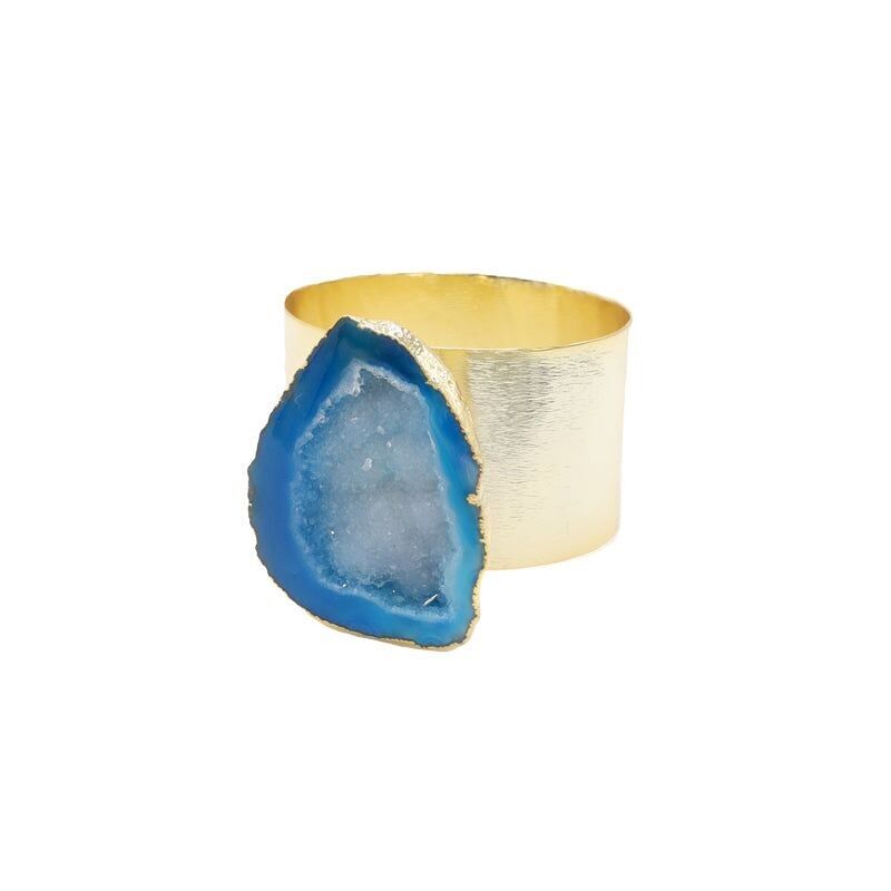 Loire Geode Türkis Serviettenring