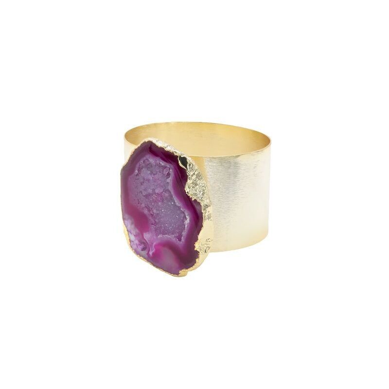 Loire Geode Napkin Holder Fuchsia Bougainvillea