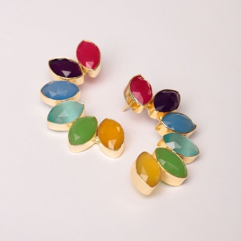 Orecchini Ed. Boreale. Multicolor caldo lucido limitato