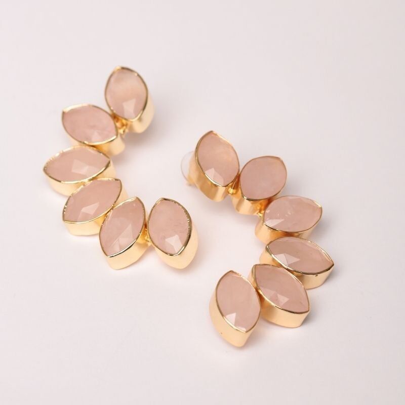 Orecchini Ed. Boreale. Quarzo rosa limitato