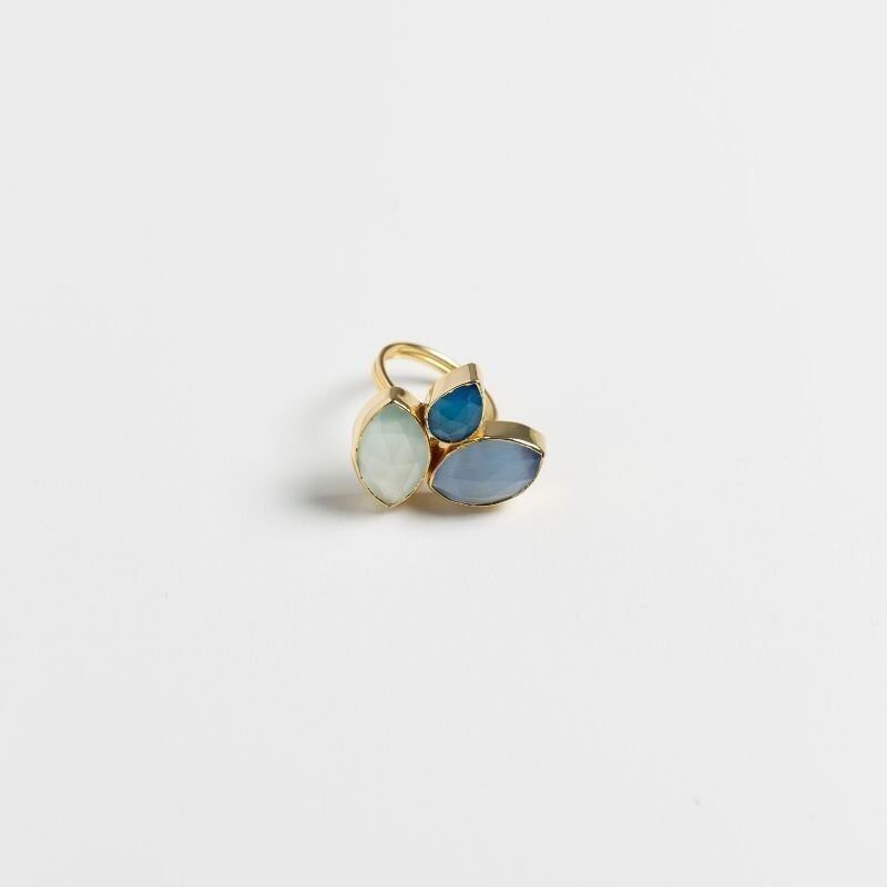 Anello grigio blu