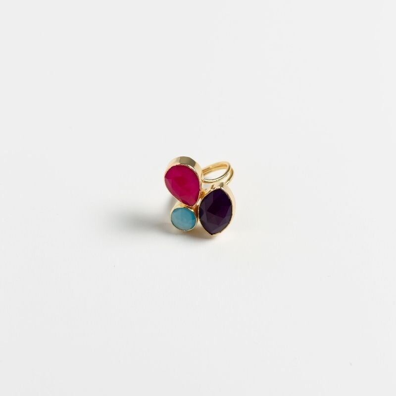 Anello Greas Fucsia, Turchese e Viola