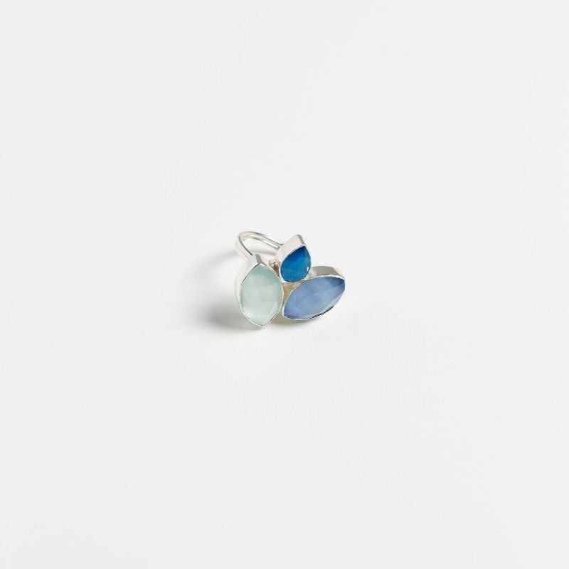 Anello in argento blu Grayas