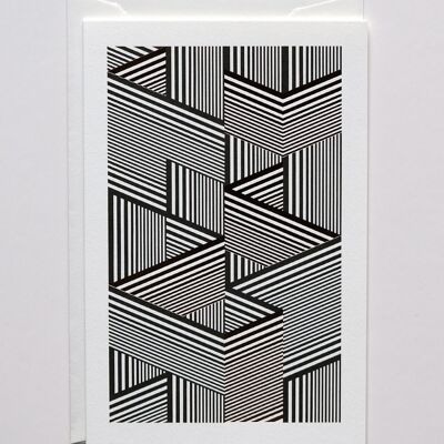 Labyrinthe de cartes de voeux, avec enveloppe