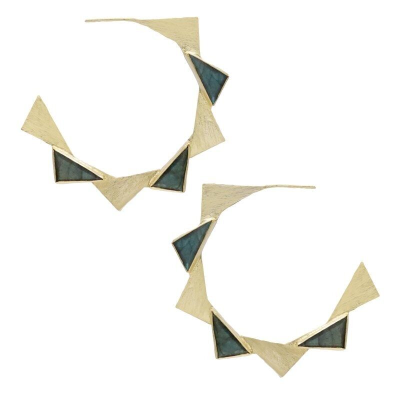 Pendientes Aros Atalanta Labradorita