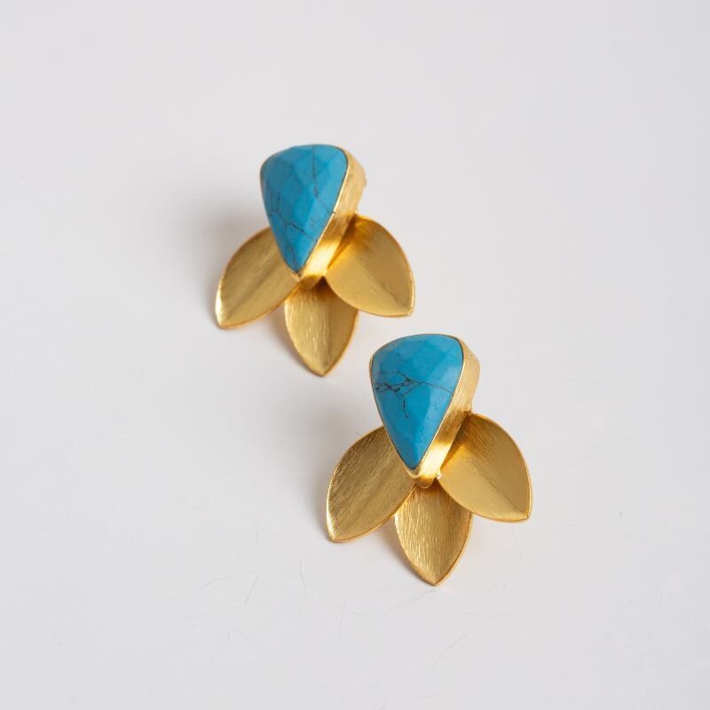 Orecchini Tre Petali Ed. Turchese limitato