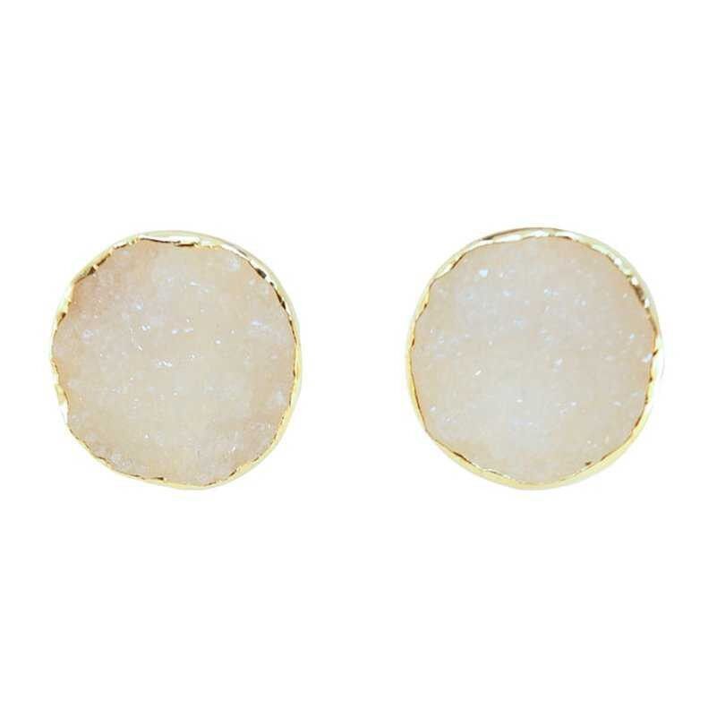 Pendientes Bouton Blanco