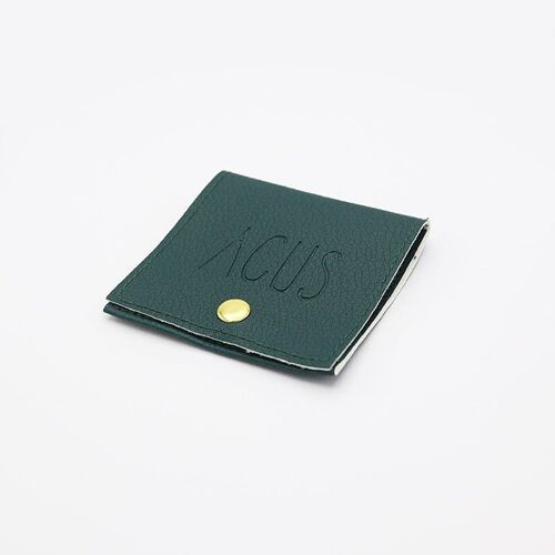 Bolsa De Polipiel Verde oscuro Botón