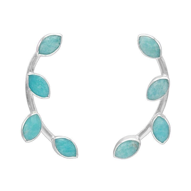 Pendientes Aura Plata Verde agua Amazonita