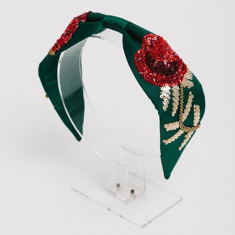 Fascia per capelli Larosa Verde scuro