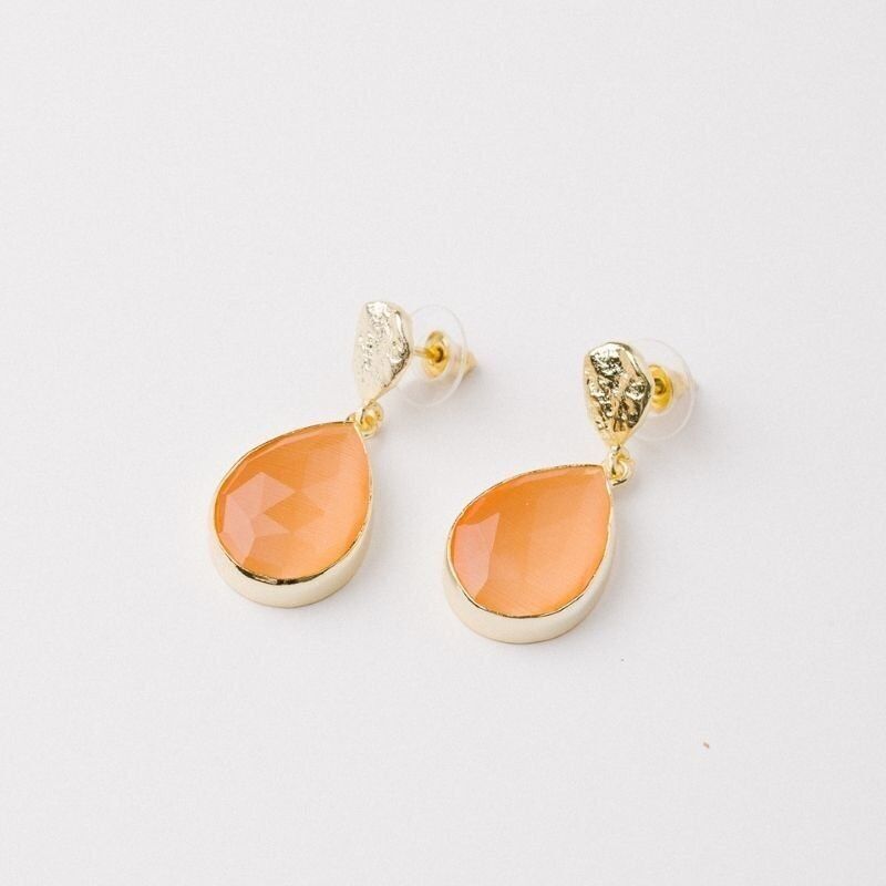 Pendientes Drop Ed. Limitada Pulido Naranja claro