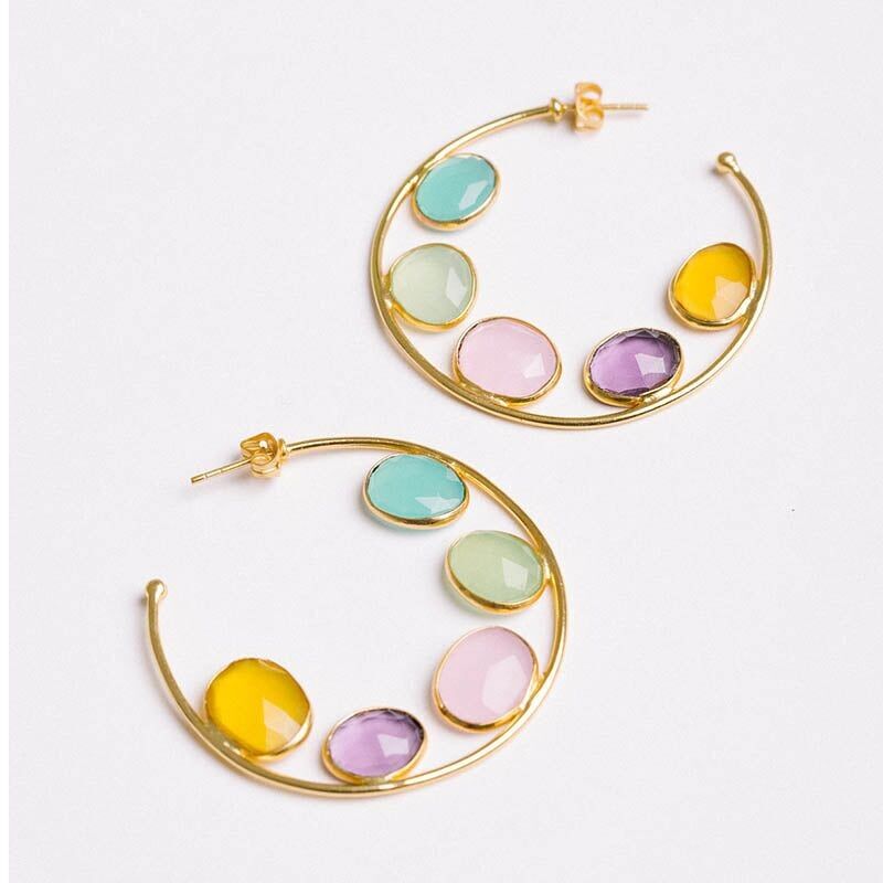 Orecchini a cerchio Alba Small Ed. Torta multicolore limitata