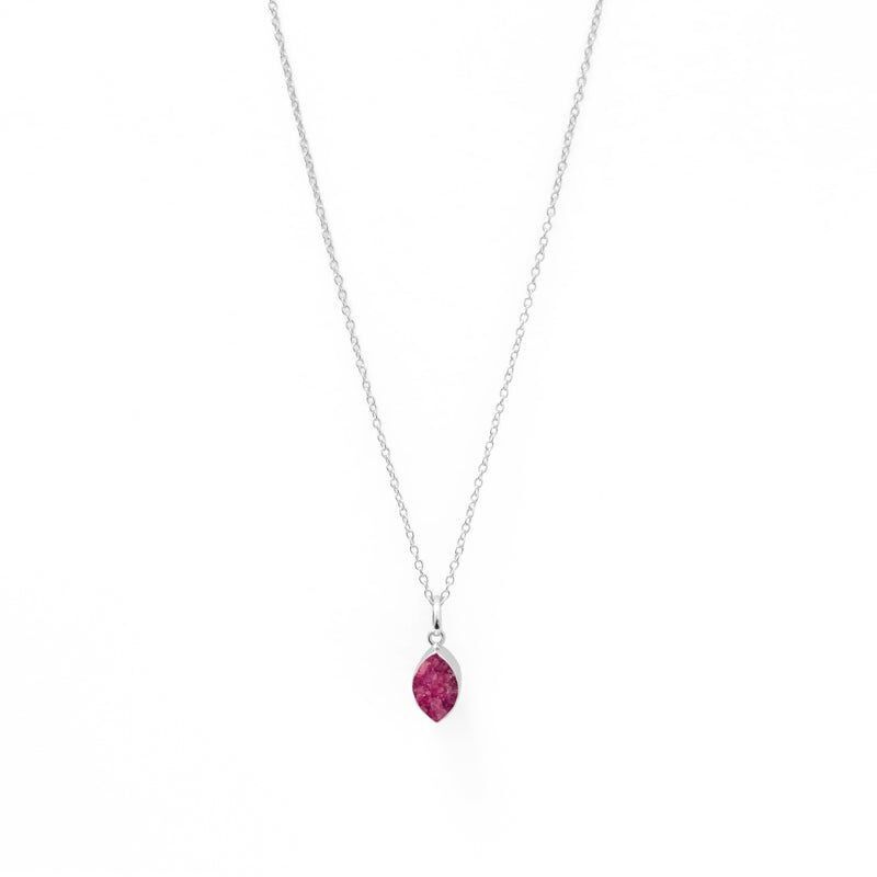 Colgante Contigo Plata Fucsia