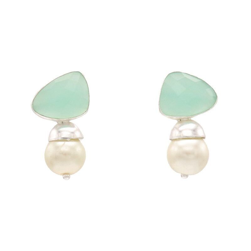 Belli Silberohrringe Wassergrün