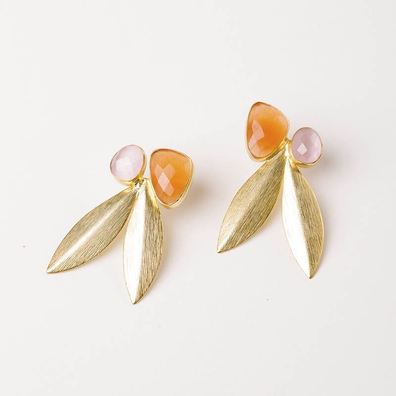 Orecchini Ed Narciso. Rosa chiaro e arancione limitati