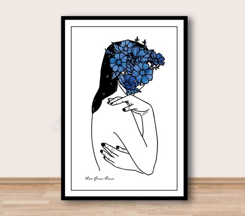 Affiche A4 - Être fleur bleue